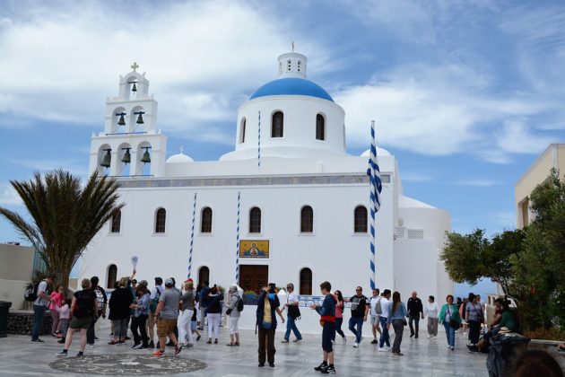 foule santorin