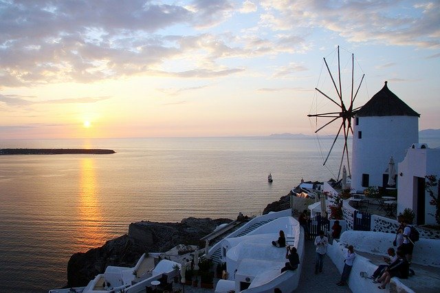 touriste santorin mai