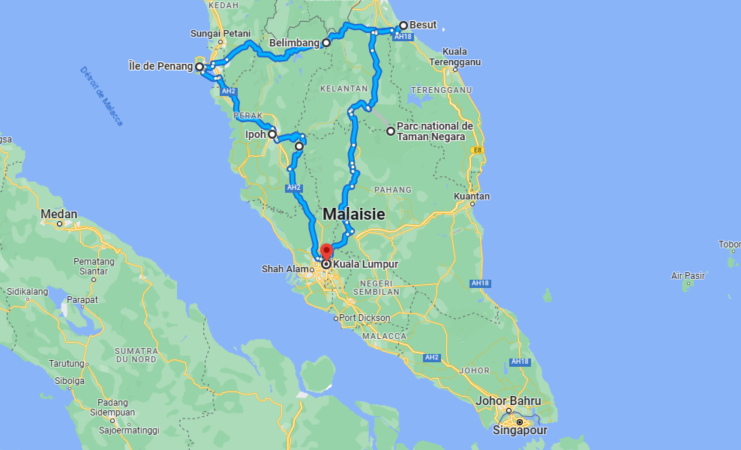 itinéraire Malaisie 2 semaines