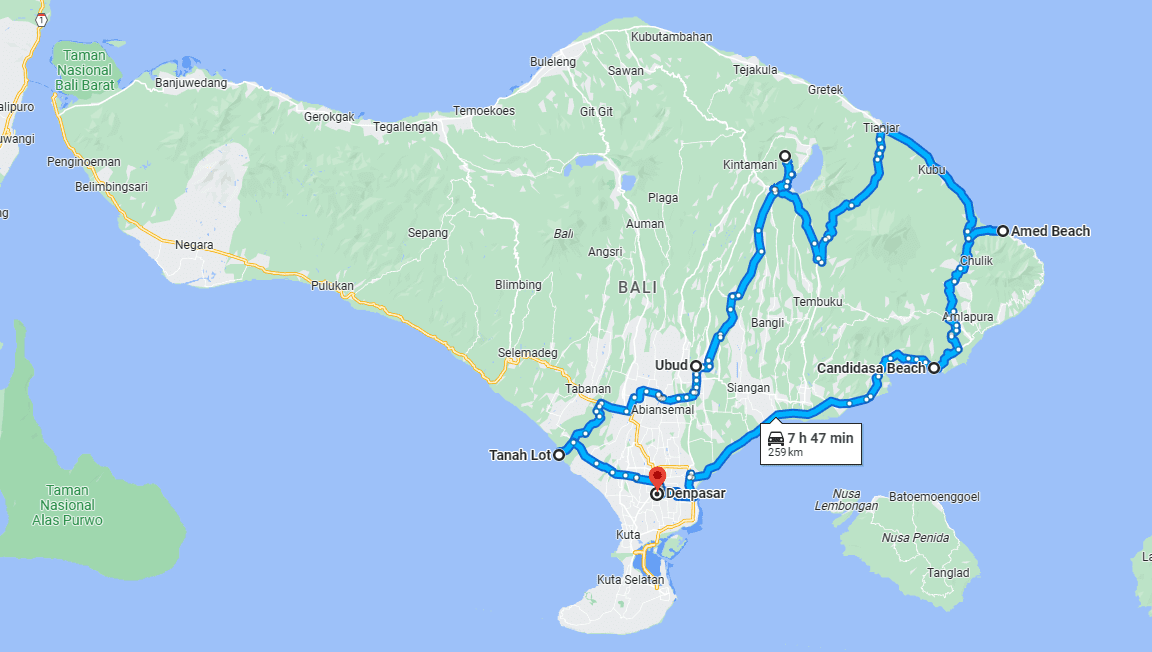 itinéraire Bali 10 jours