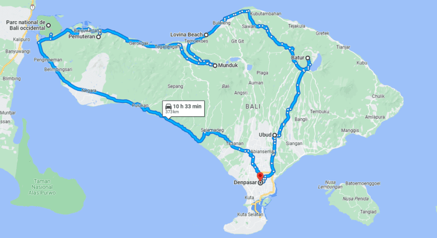 Circuit Bali 12 jours itinéraire complet jour par jour