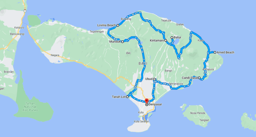 road trip Bali 2 semaines