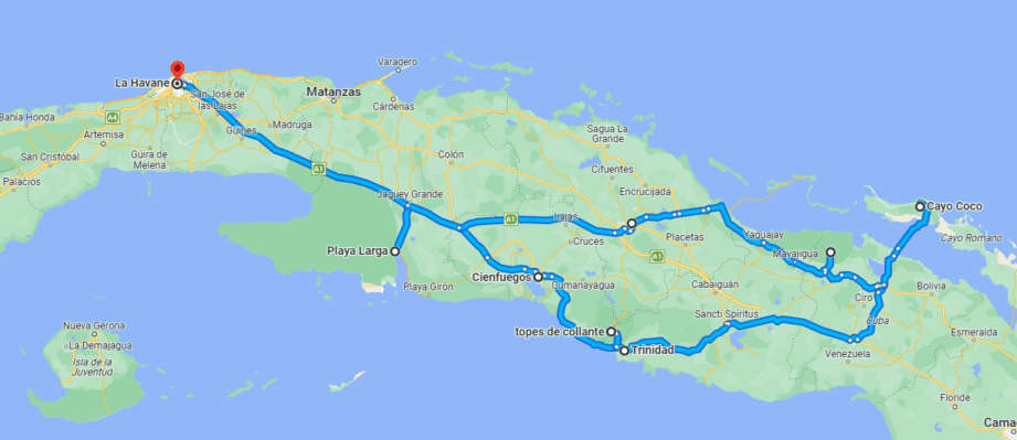 Itinéraire circuit Cuba 15 jours