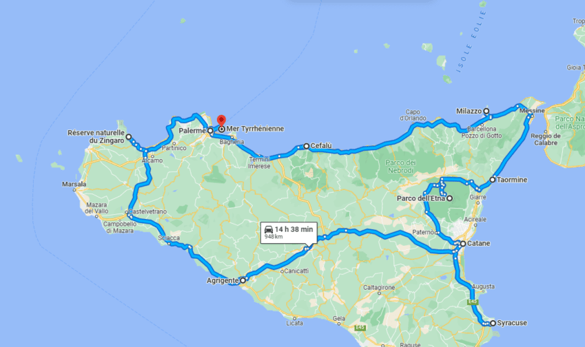 itinéraire circuit Sicile 15 jours